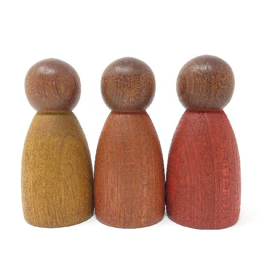 Grapat Wood Nins Dark with warm colours 3 pcs