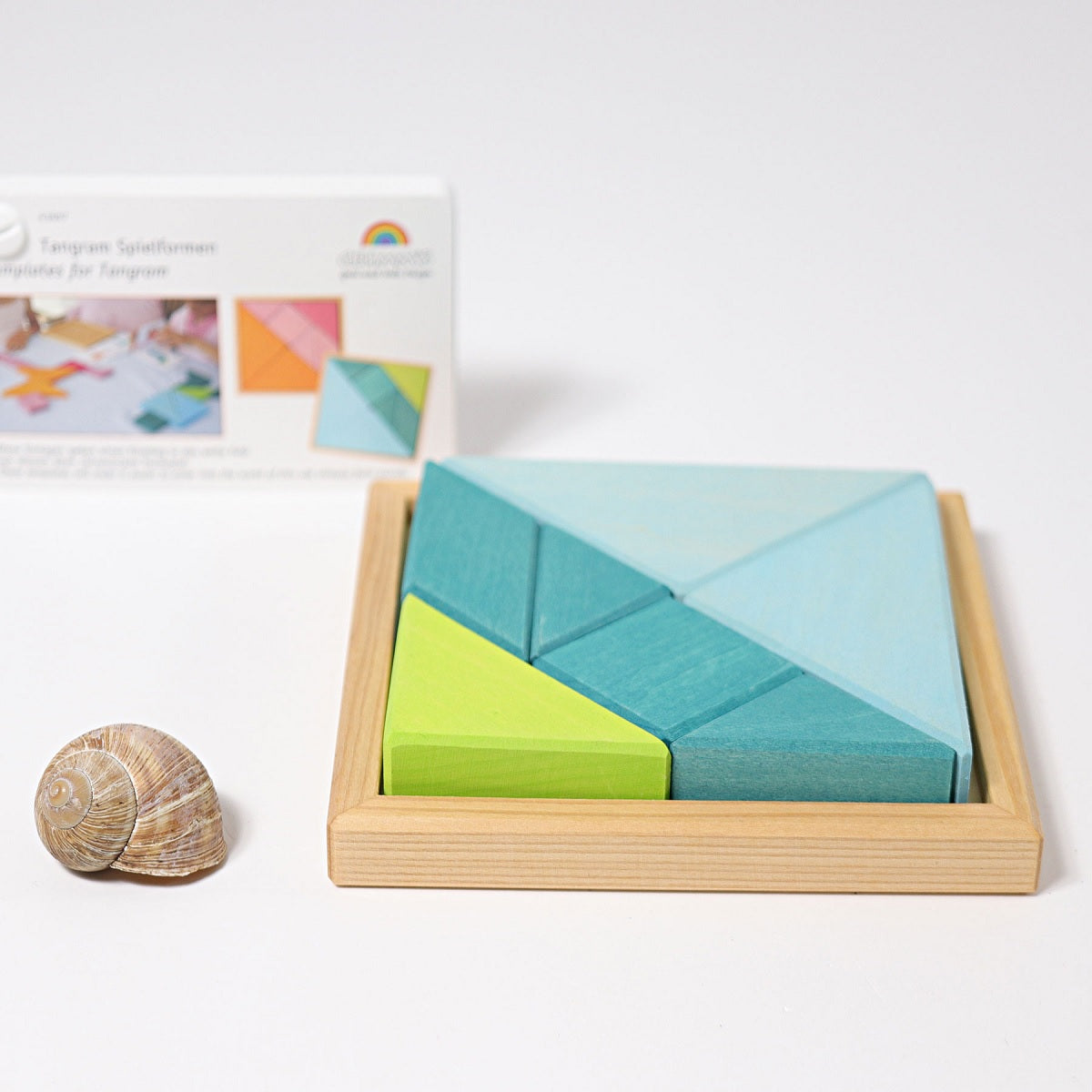 Grimm's Learning - Tangram, Blue-Green incl. Templates