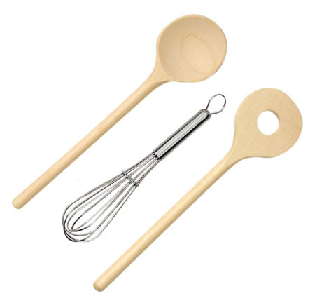 Gluckskafer Children's Wood / Stainless utensil set (3 pcs)