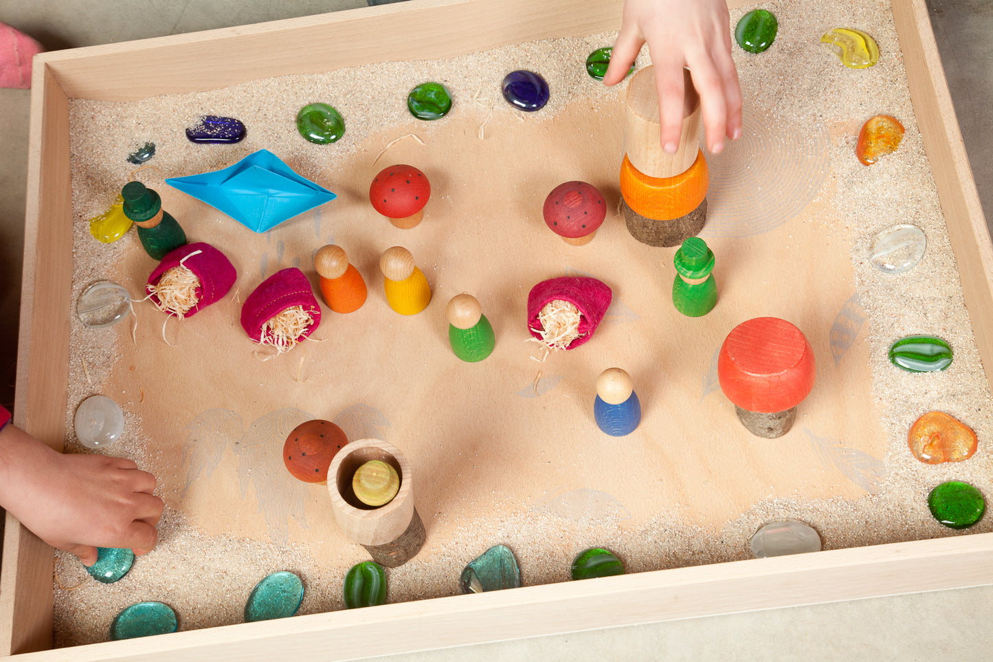 Grapat Wood Natural Free Play Box  |  Sensory Bin