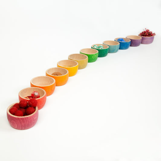 Grapat Wood Coloured Bowls x 12