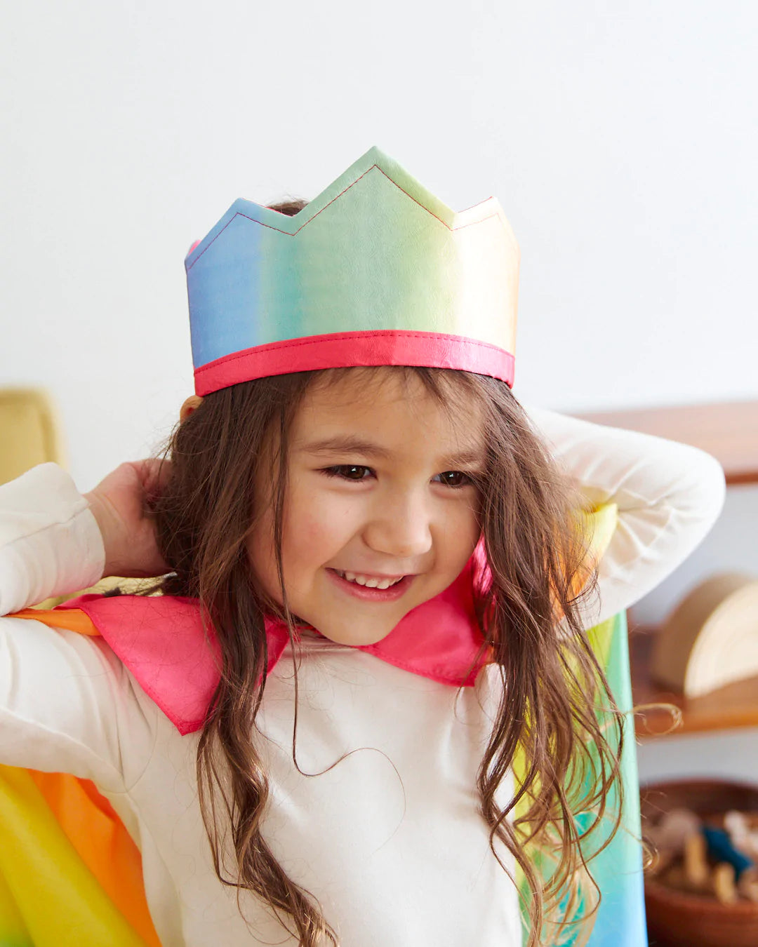 Sarah's Silks Rainbow Rose Crown