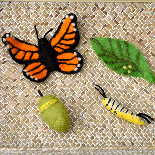 Tara Treasures Felt Lifecycle of Monarch Butterfly (playmat sold separately)