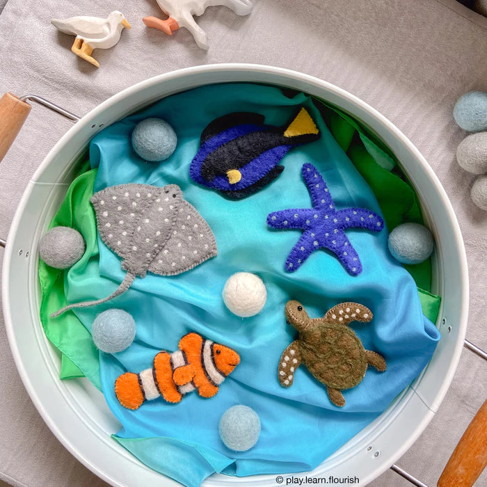 Coral Reef Under the Sea - Finger Puppet Set
