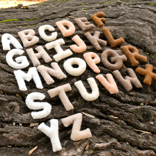 Felt Alphabet | Uppercase Letters - Earthy Colours