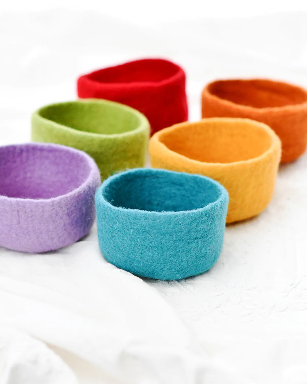 Tara Treasures Felt Colourful Bowls- Set of 6