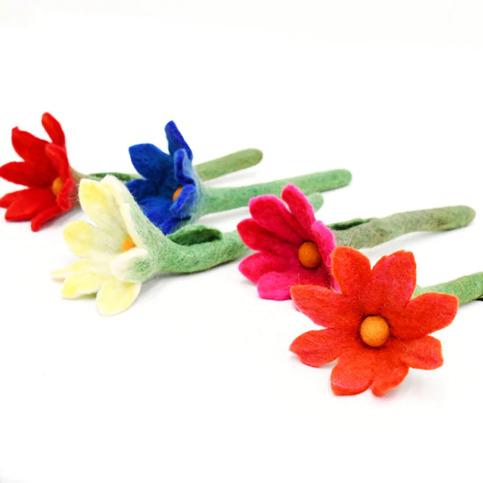 Felt Flowers Set of 5 (Set C)