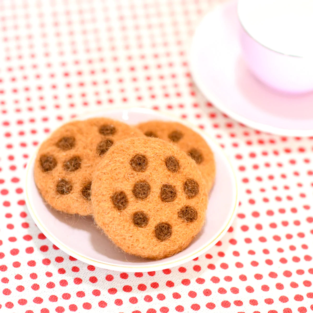 Felt Chocolate Chip Cookies (set of 3)