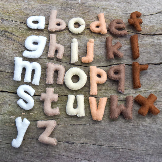 Felt Alphabet | Lowercase - Earthy Colours