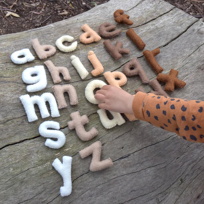 Felt Alphabet | Lowercase - Earthy Colours