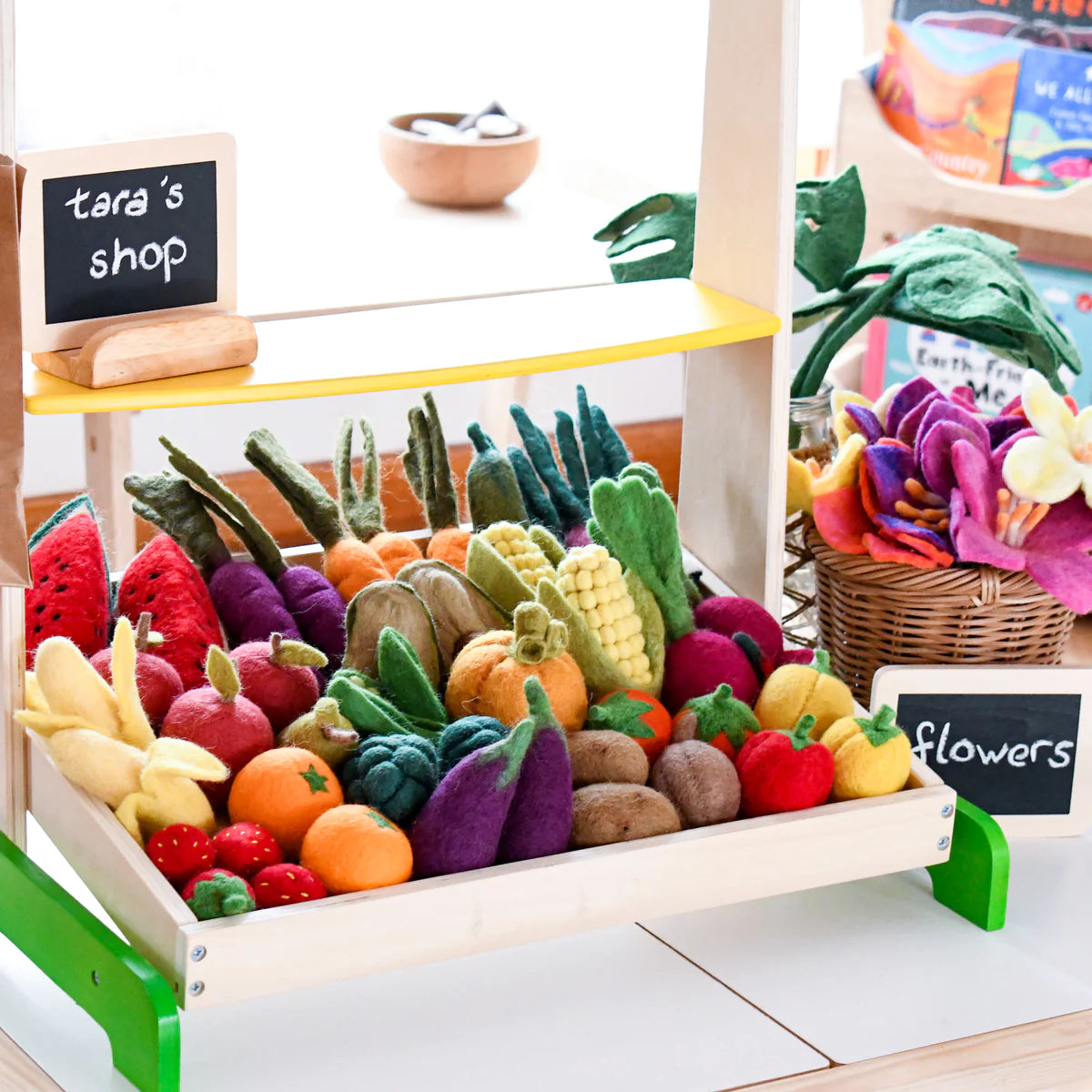 Felt Vegetables and Fruits Assorted Set  - 14 pieces