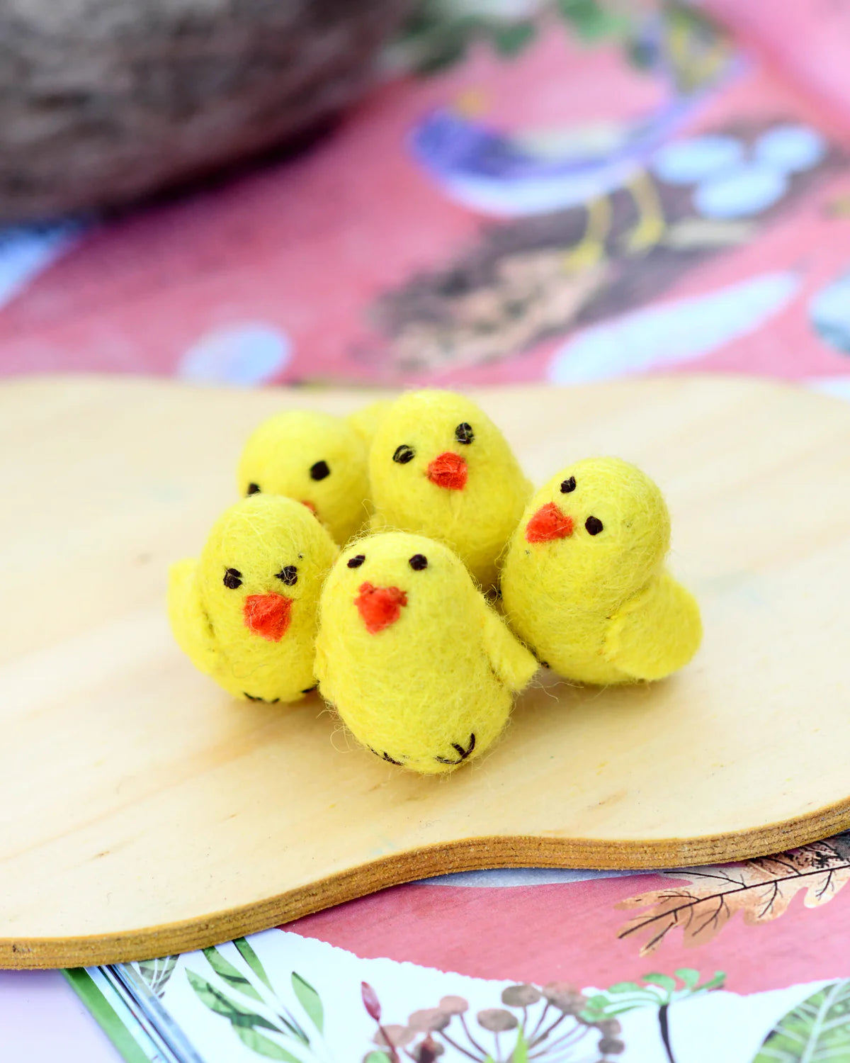 Tara Treasures Felt Yellow Chicks (Set of 5)