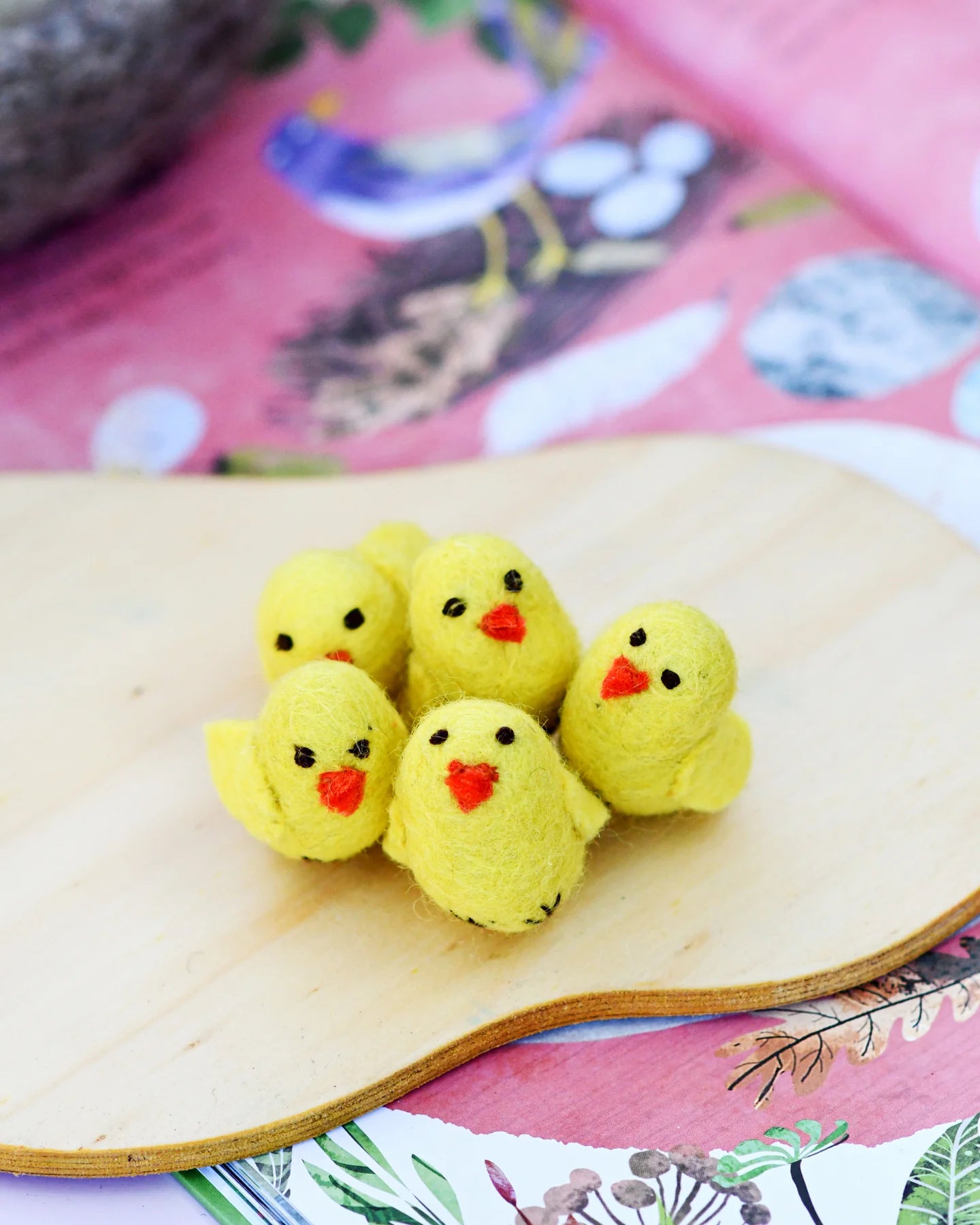 Tara Treasures Felt Yellow Chicks (Set of 5)