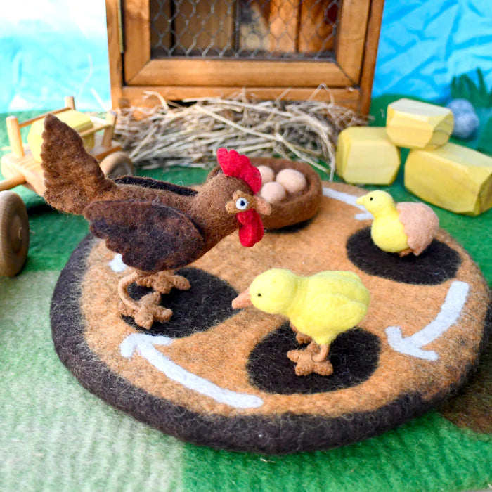 Tara Treasures Felt Lifecycle of a Chicken (playmat sold separately)