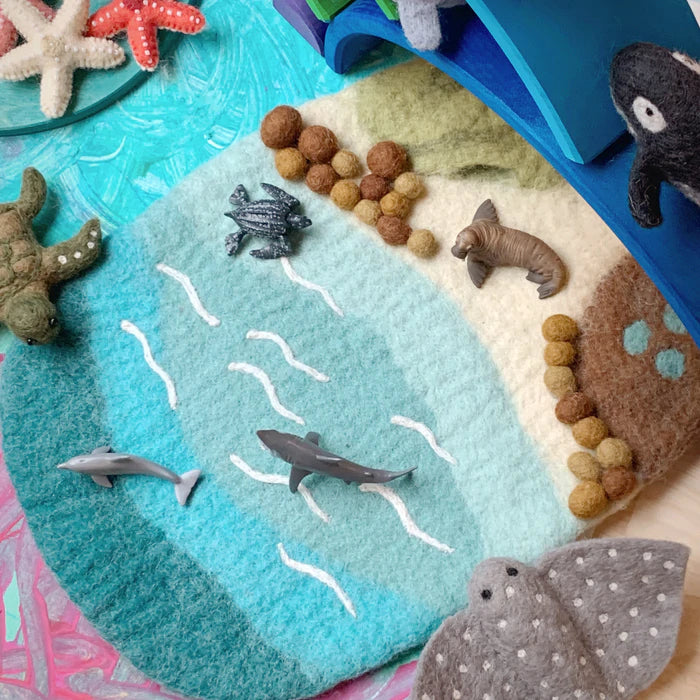 Small Sea, Beach and Rockpool Play Mat Playscape